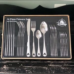 Disney 24 Piece Mickey Mouse Silverware Flatware Set - New In Box
